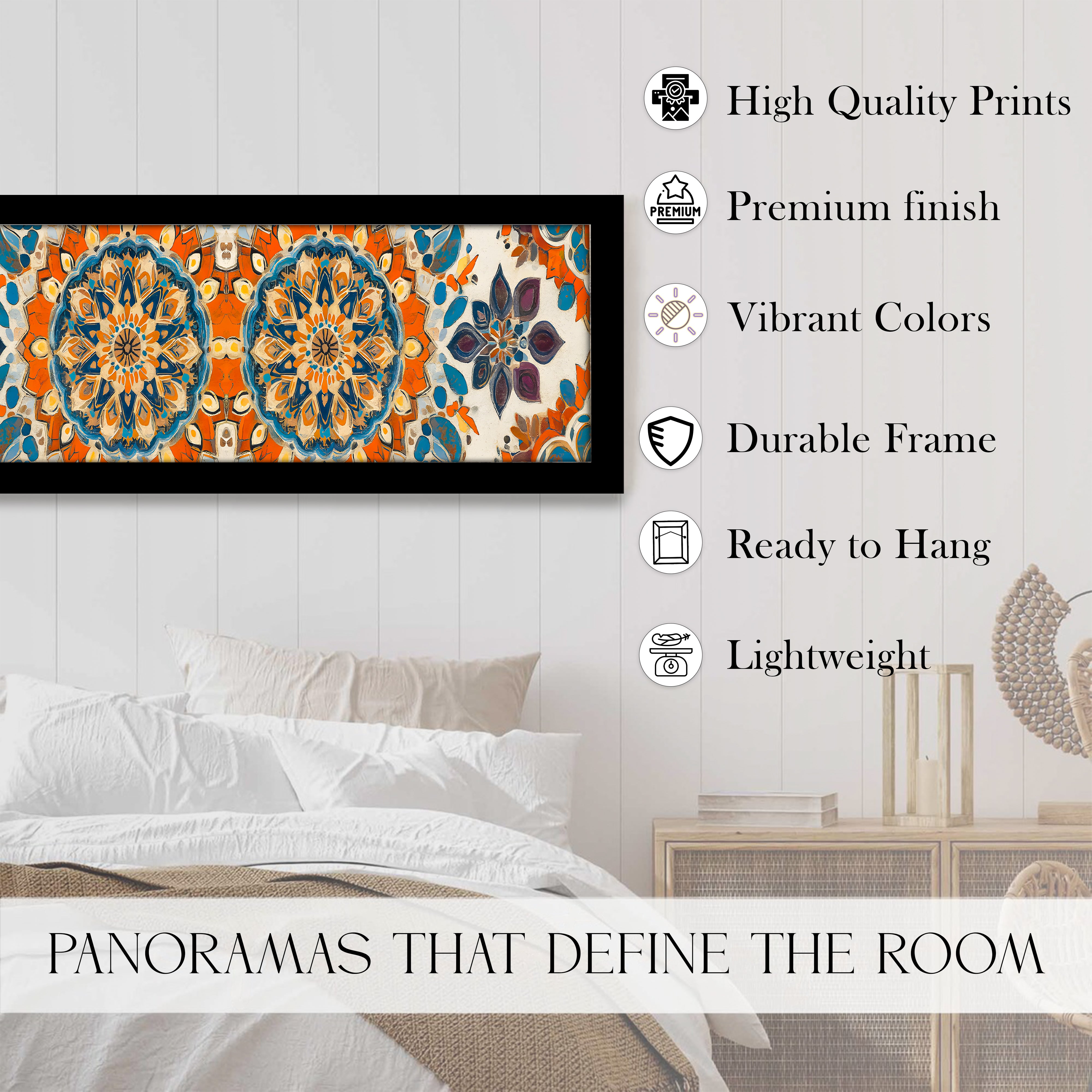 Mandala Art Paper Wall Painting With Frame media 4