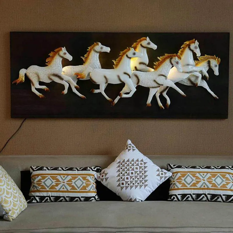 Palomino Gallop Iron Wall Accent With Wooden Frame media 3