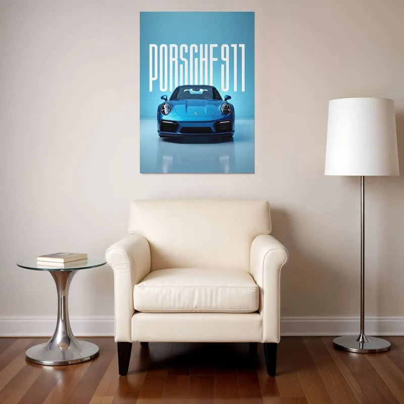 Porsche Passion Wall Poster - Blue media 1