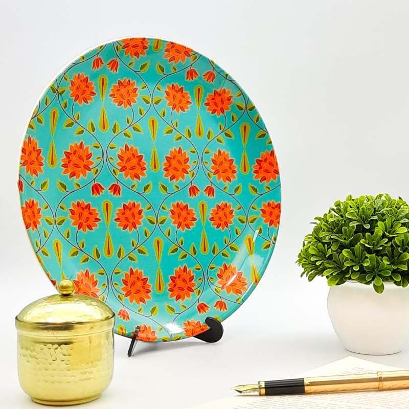 Day Bloom Decorative Plate - Green
