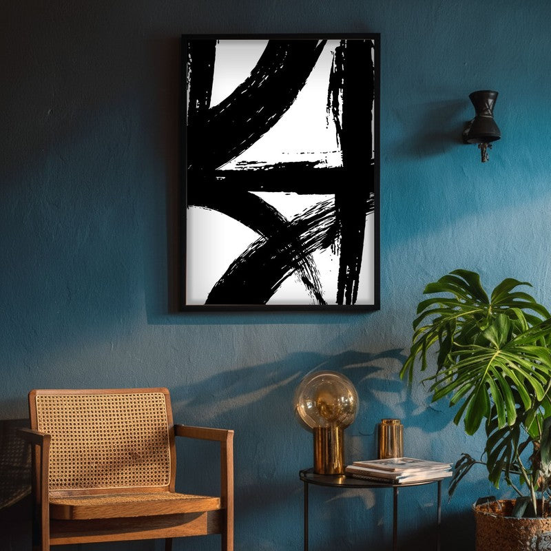 Strokes Of Shadow Framed Canvas Wall Painting media 4