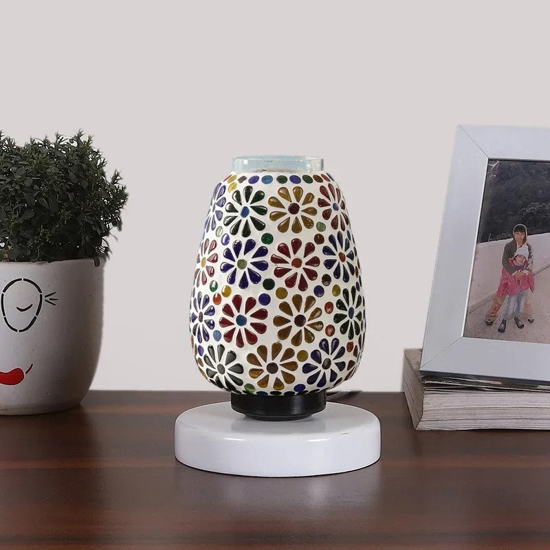 Lumirius Glass Table Lamp With Wooden Base - Multicolor media 4