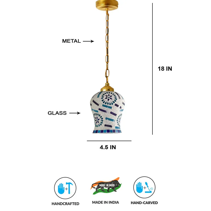 Mosaic Flora Glass Ceiling Lamp media 7