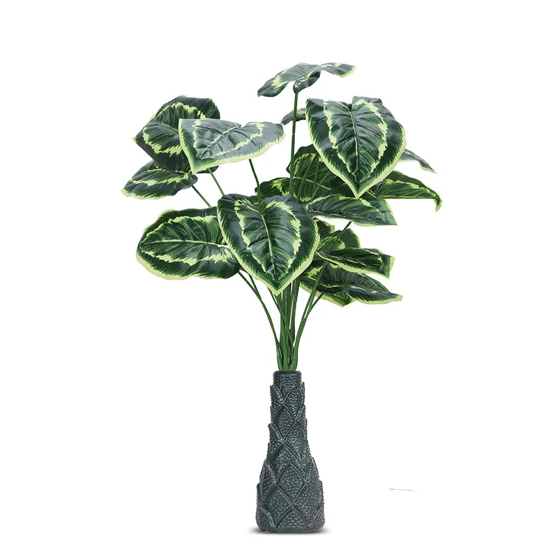 Infinita Artificial Money Plant III With Black Plastic Pot (Yellow,Dark Green) - 3 Feet media 3
