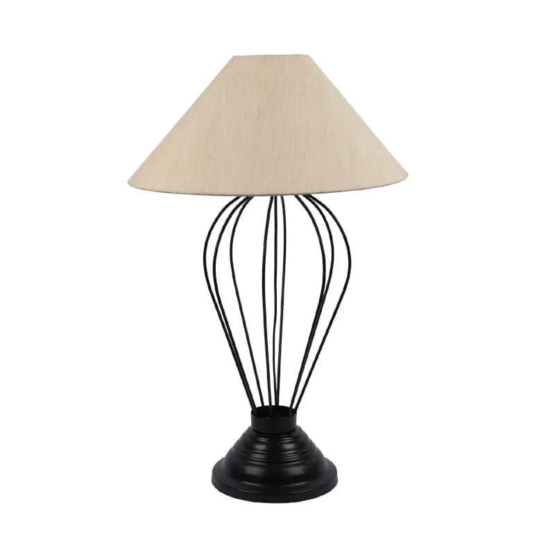Marama Maximus Fabric Table Lamp - White,Black media 4
