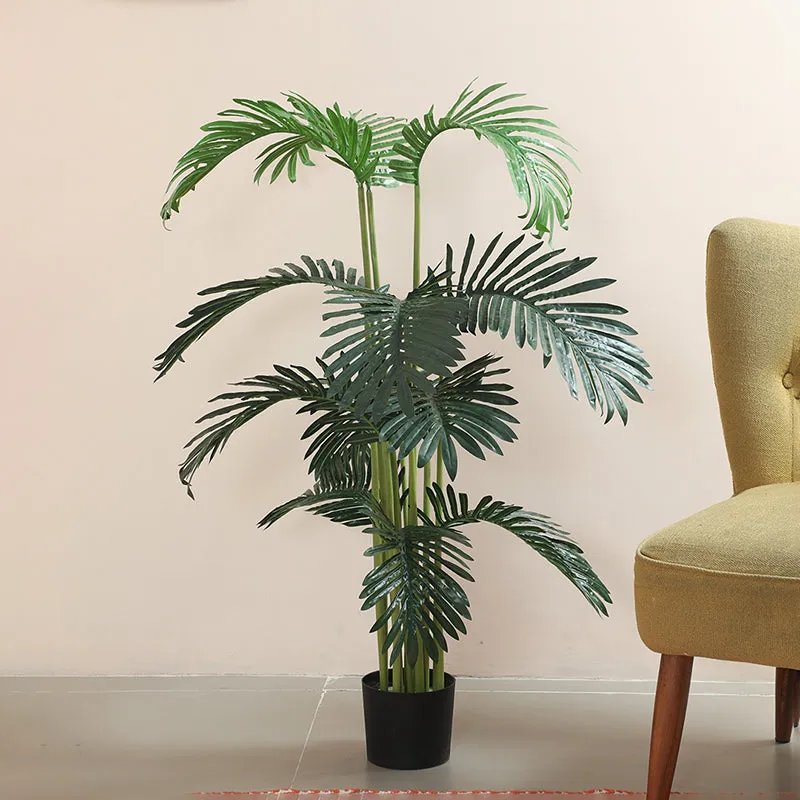 Frondelle Artificial Areca Palm With Black Plastic Pot - 4 Feet media 3