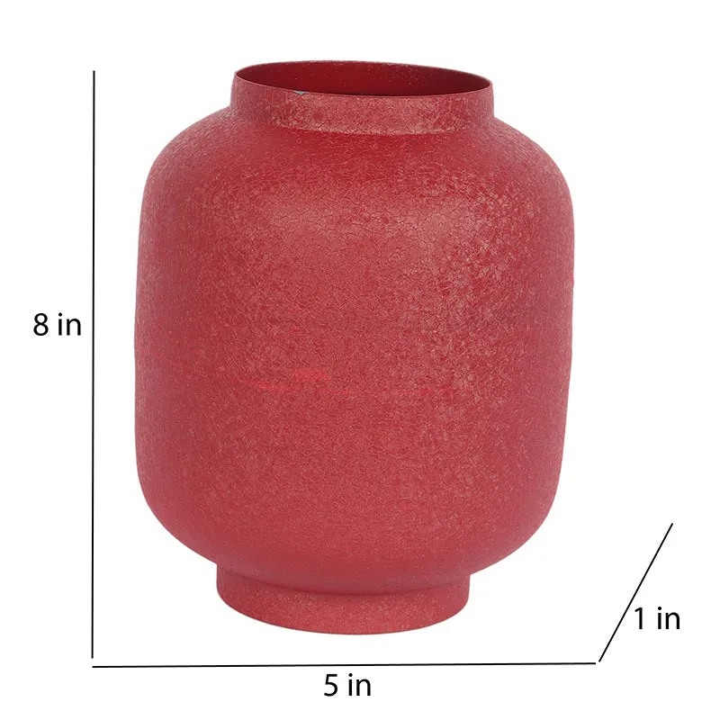 Laure Iron Vase (Red) - Set Of Two media 7