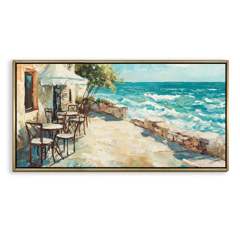 Seaside Serenity Canvas Wall Painting With Frame media 3