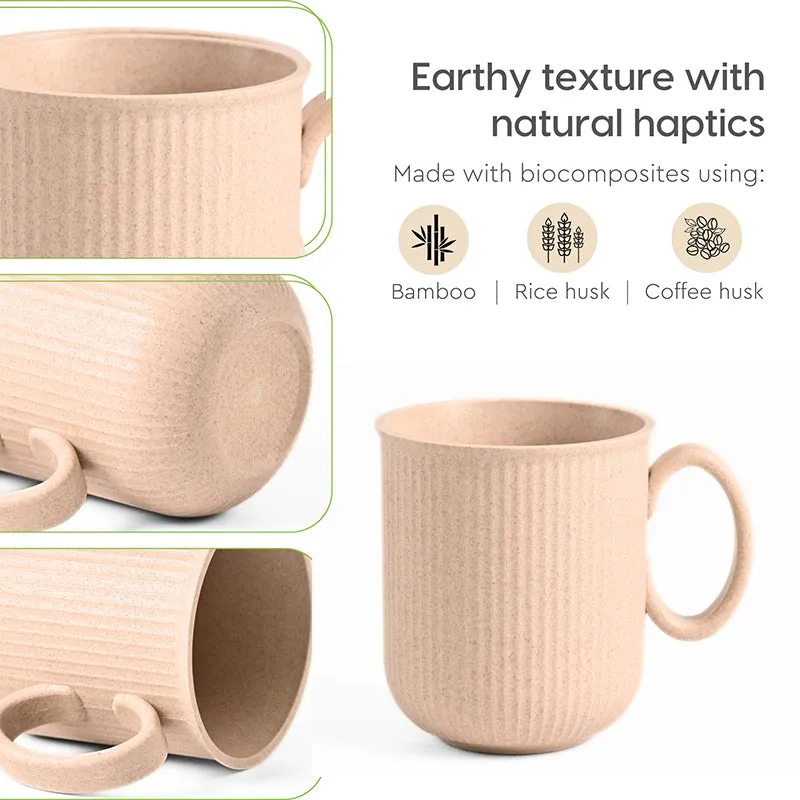 Eco Rice Husk Coffee Mug (300 mL Each) - Set of Two media 4