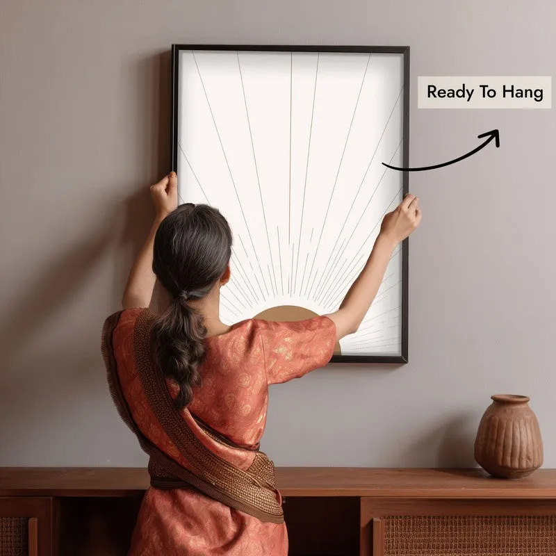Radiant Calm Canvas Wall Painting With Black Frame media 6
