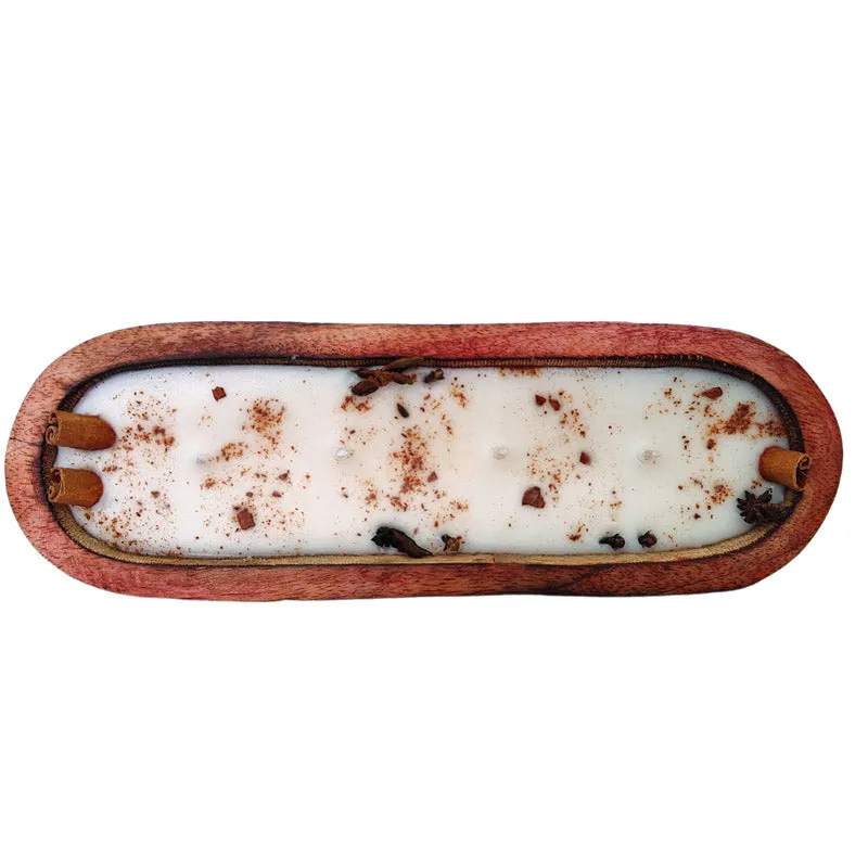 Imtthiya Cinnamon Scented Candle In Wooden Box media 6