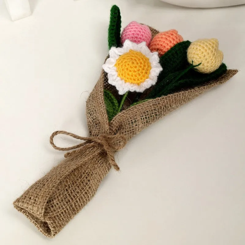Crochet Handmade Tulip Love Bouquet - Set Of Four media 4