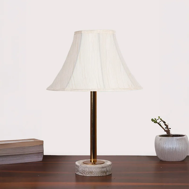 Ceylon Arc Rodin Wooden Table Lamp - OffWhite,Gold,White media 3
