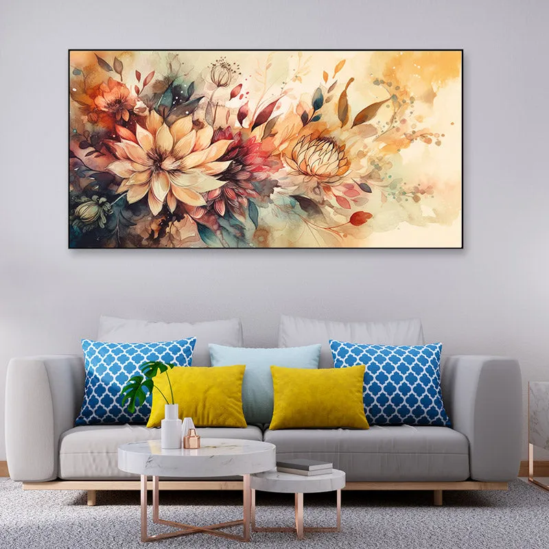 Pastel Fluer Floral Canvas Wall Painting media 1