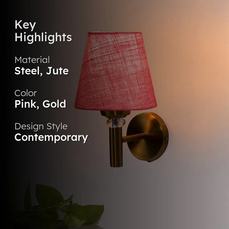 Aquilla Jute Wall Lamp - Pink media 2