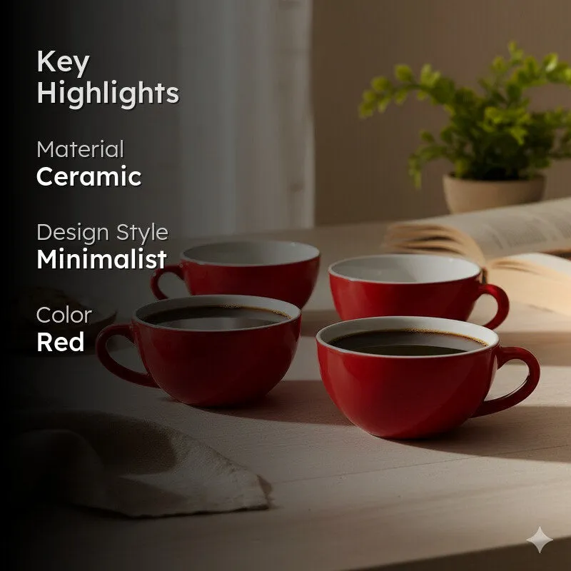 Dawn Ceramic Coffee Mug (320 mL Each) - Set Of Four media 2