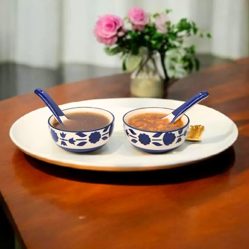 Ambar Fleura Soup Bowl With Spoon (250 mL) - Set Of Two media 6