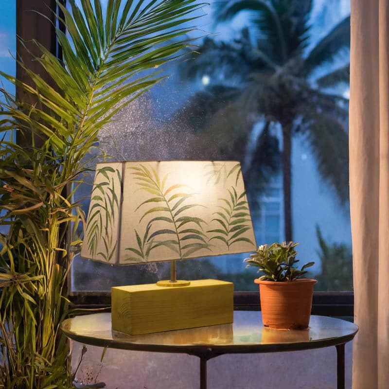 Brida Nature Handpainted Fabric Table Lamp - Multicolor