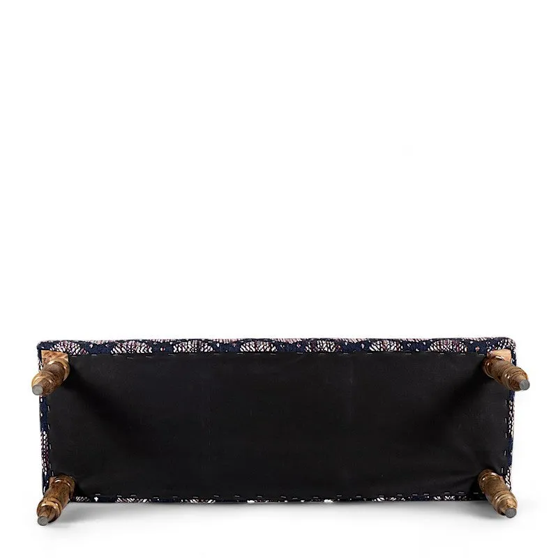 Axion Sheesham Wooden Bench - Blue media 6