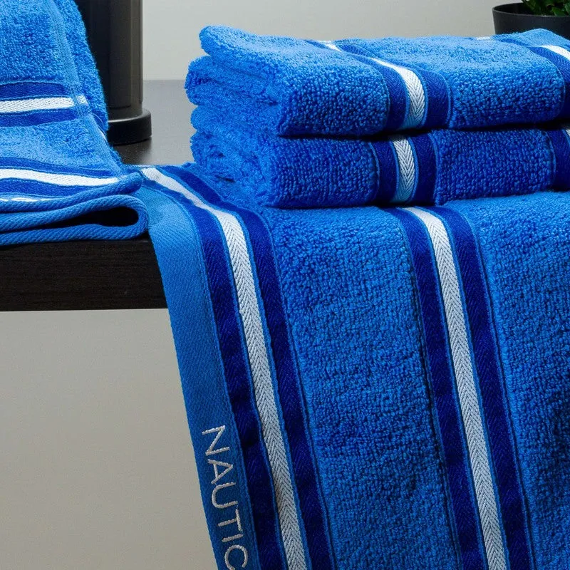 Nautica Dove Dual Down Cotton Hand Towel (Blue) - Set Of Four media 4