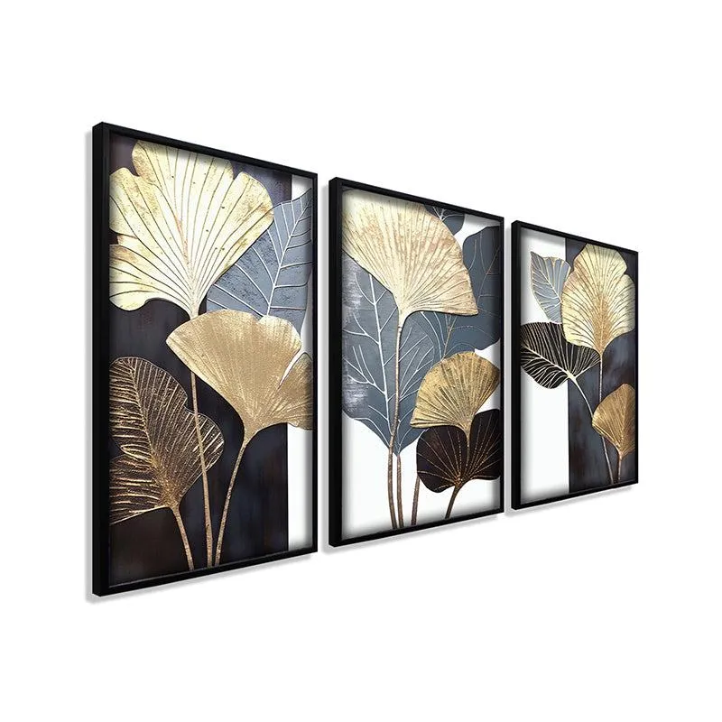Serene Luxe Wall Art With Frame - Set Of Three media 5