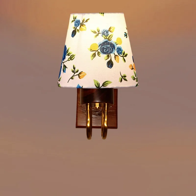 Gilded Arch Decorative Cotton Wall Lamp - White,Blue media 6
