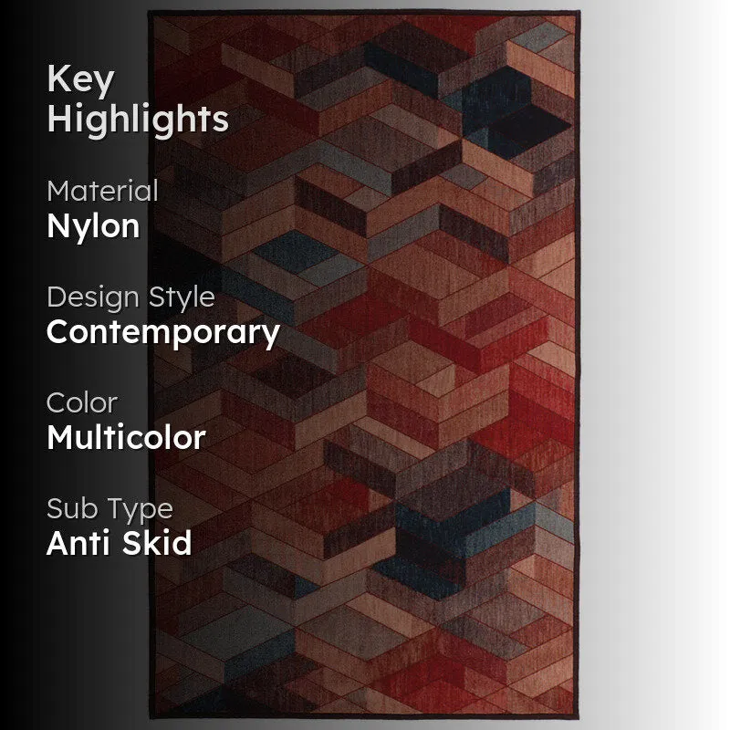Colorful Geometrica Anti-Skid Carpet media 2