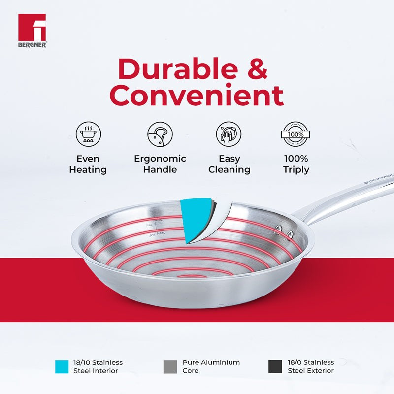 Bergner Induction Safe Frying Pan - 1000 ml/8 Inches media 8