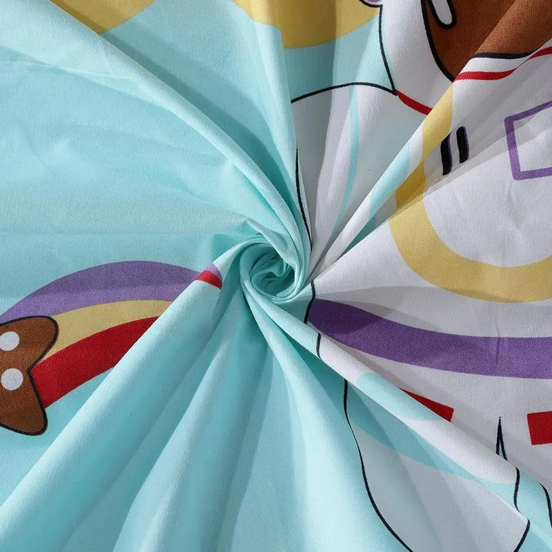 Louie Abstract PollyCotton kids Bedsheet - 150 GSM media 5