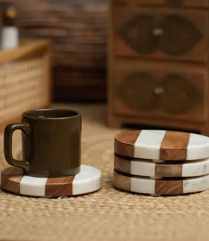Marble · Acacia Wood