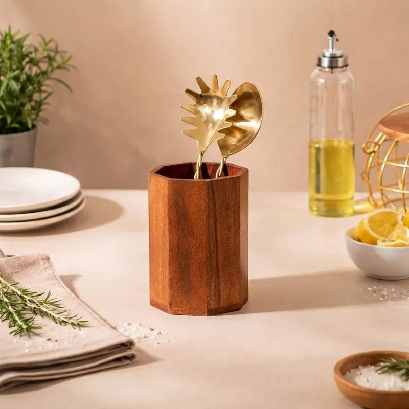 Naturix Wooden Cutlery Holder media 1