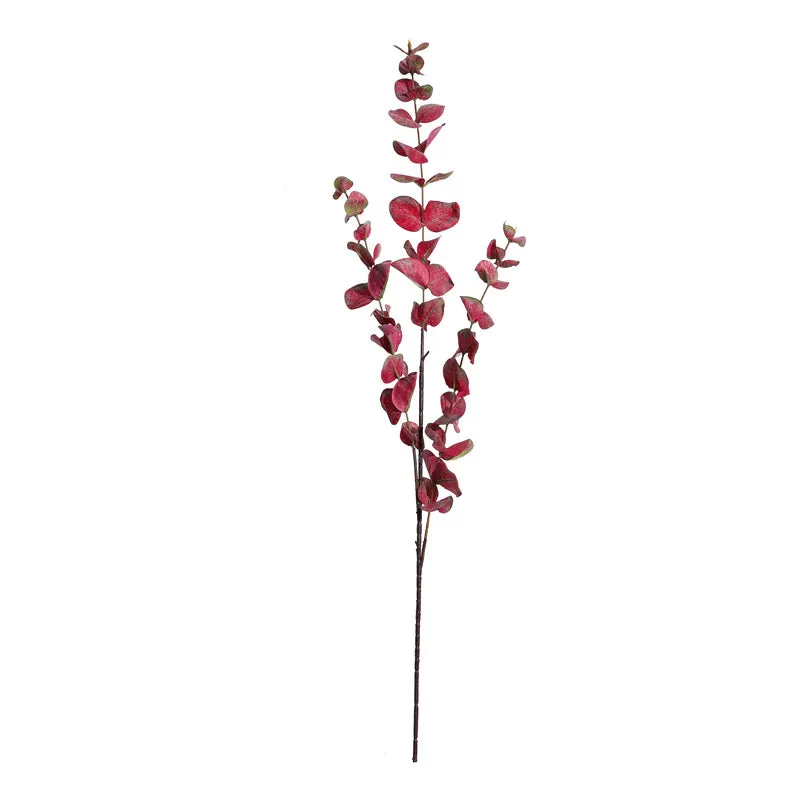 Artificial Realistic Eucalyptus Stick (Red) - Set Of Three media 8