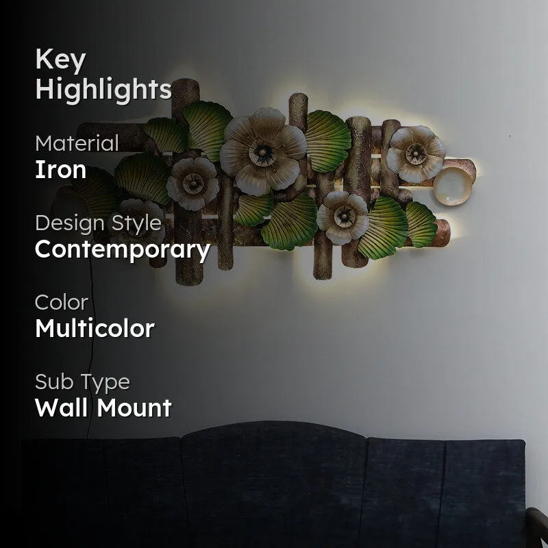 Rustic Flower Vine Iron Wall Accent media 2