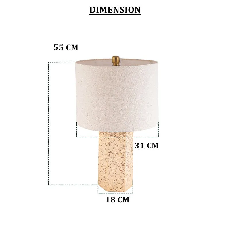 AarviDecor Kensington Designer Fabric Table Lamp - White media 7
