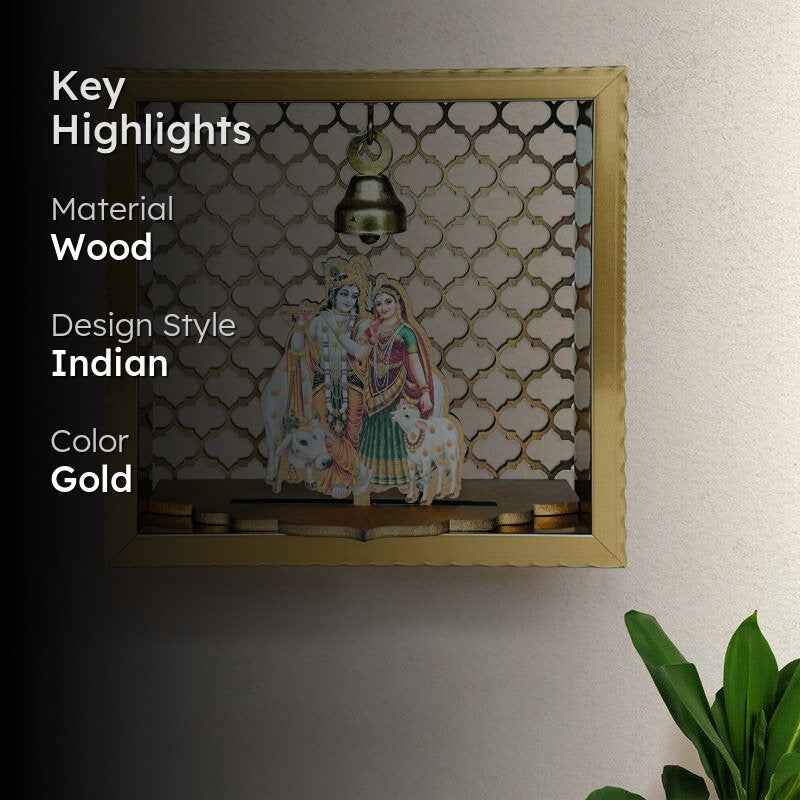 Radha Krishna Wall Mounted Mandir media 2