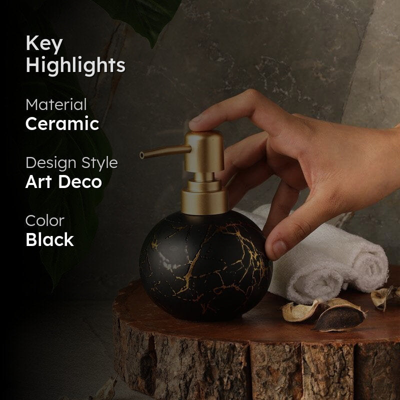 Siroqa Round Soap Dispenser - Black media 2