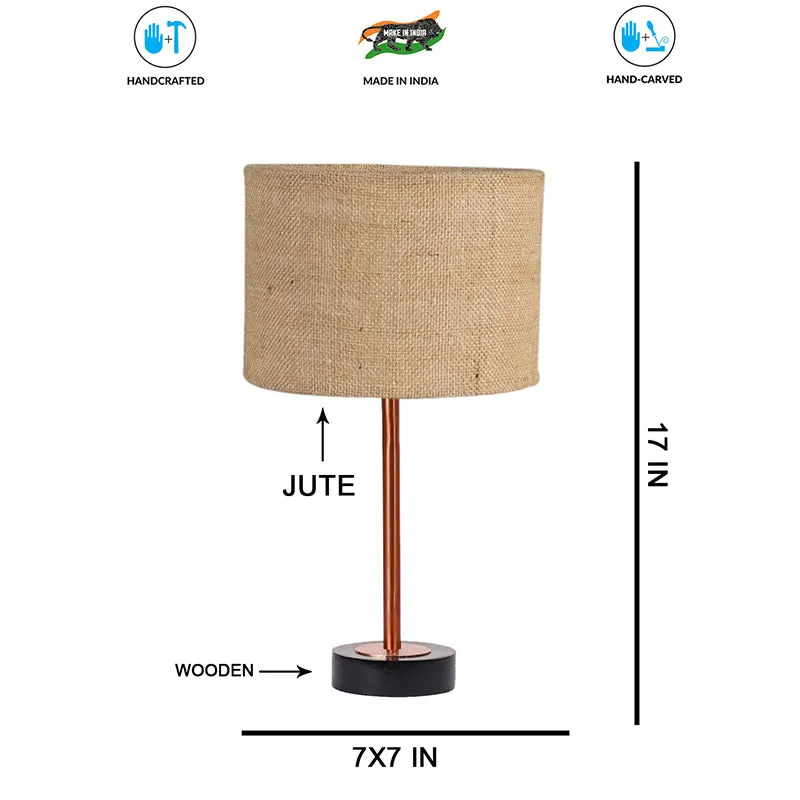 Sienna I Rodin Wooden Table Lamp - Beige,Copper,Black media 7