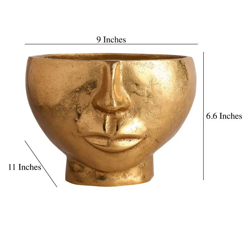 Celine Two Face Vase - Gold media 6