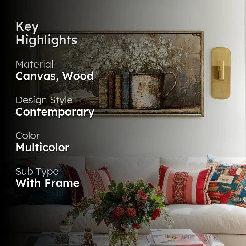 Blossom Ledger Canvas Wall Painting With Frame media 2
