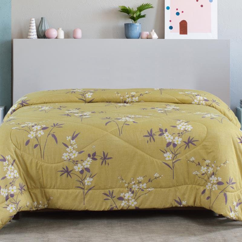 Allure Floral Printed Glace Cotton Comforter  - 120 GSM media 3