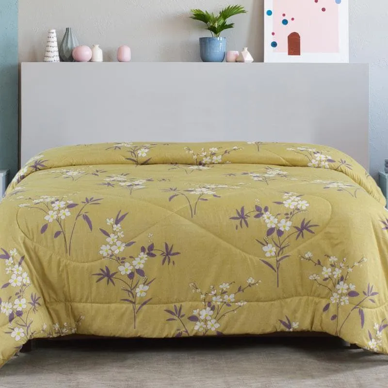 Allure Floral Printed Glace Cotton Comforter - 120 GSM media 3
