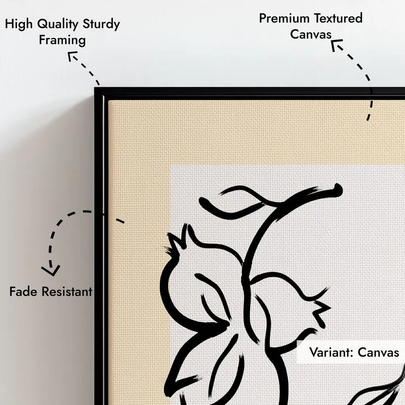 Quiet Yield Canvas Wall Painting With Black Frame media 5