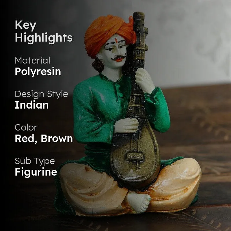 Rajasthani Aalap Polyresin Showpiece media 2