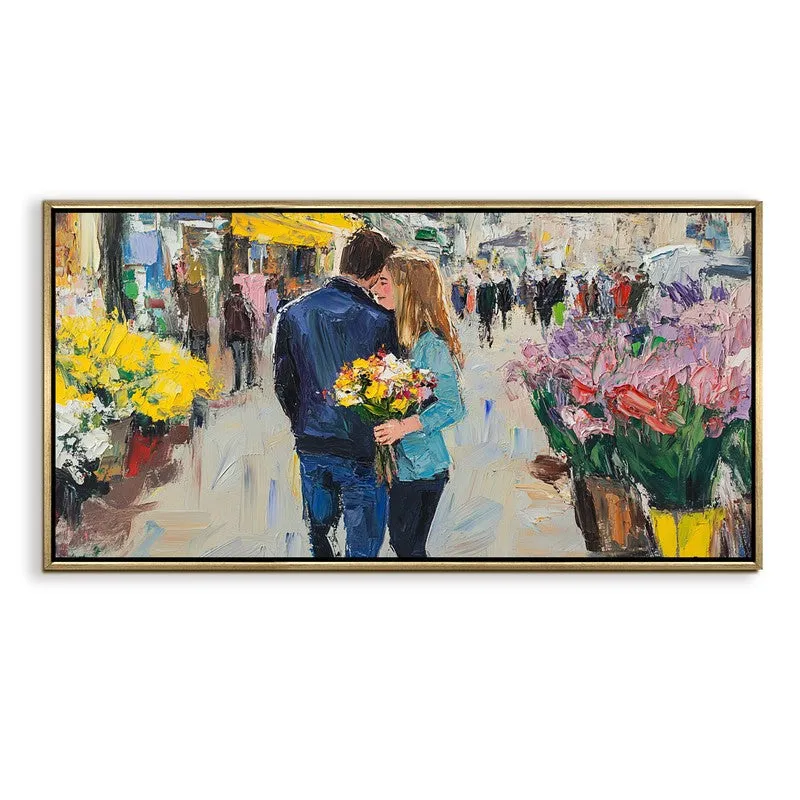 Forever Stroll Canvas Wall Painting With Frame media 3