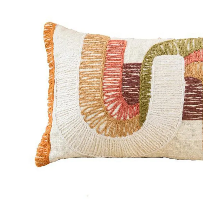 U Turn Embroidered Cotton Cushion media 4