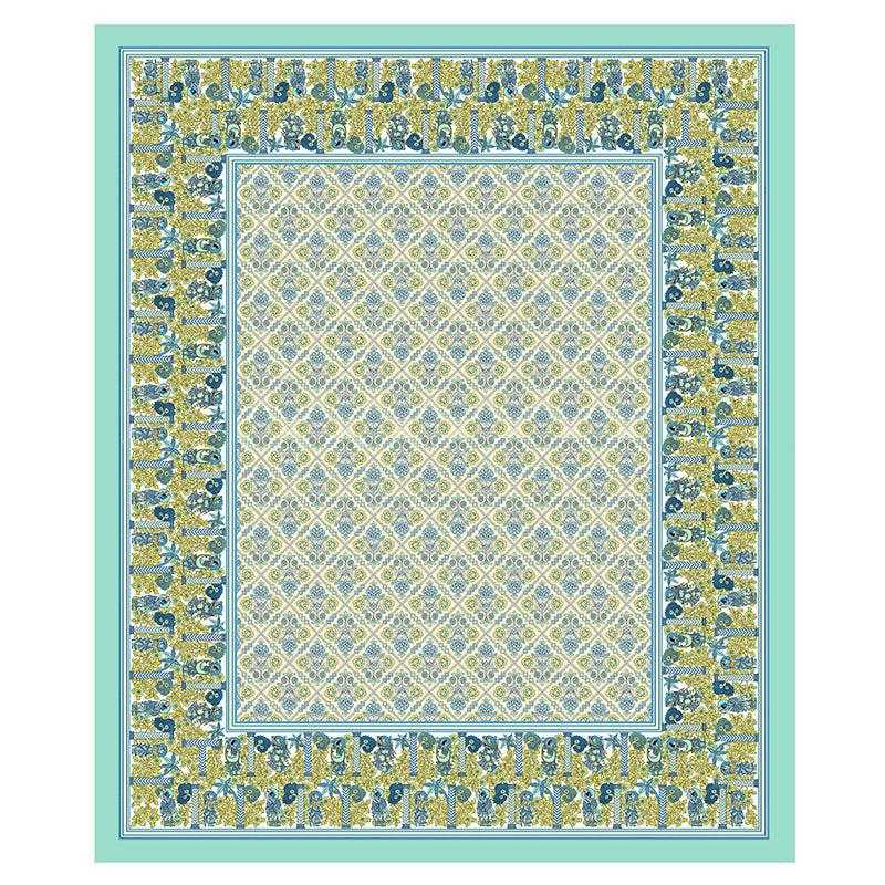 Saumya Serenity Floral Cotton Bedsheet (Green) - 150 TC media 4