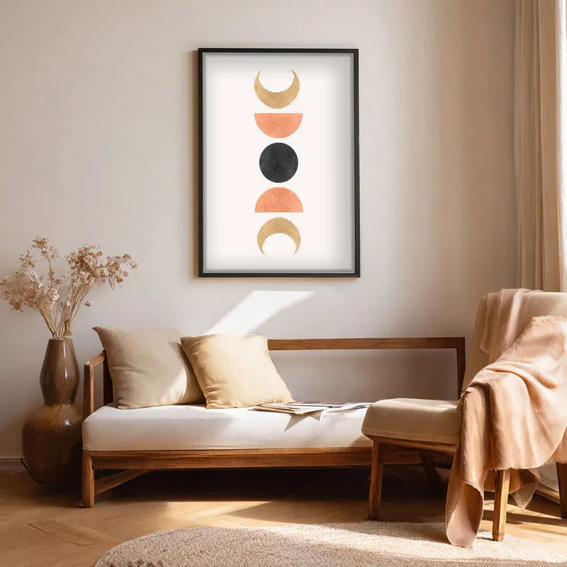 Lunar Balance Canvas Wall Painting With Black Frame media 1