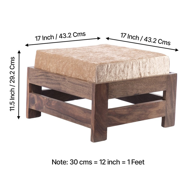Mavex Sheesham Wooden Bench with Cushions (Beige) - Four Piece Set media 9