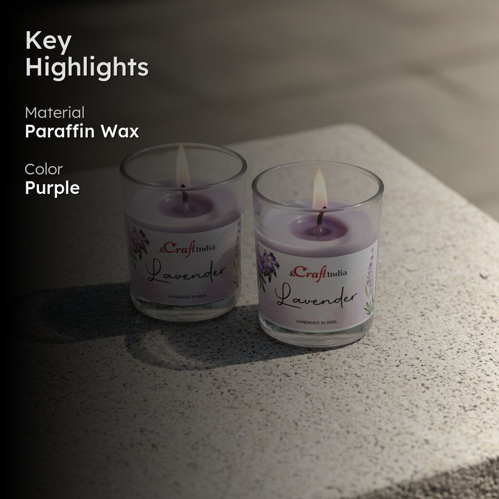 Seema Lavender Scented Candle - Set Of Two media 2