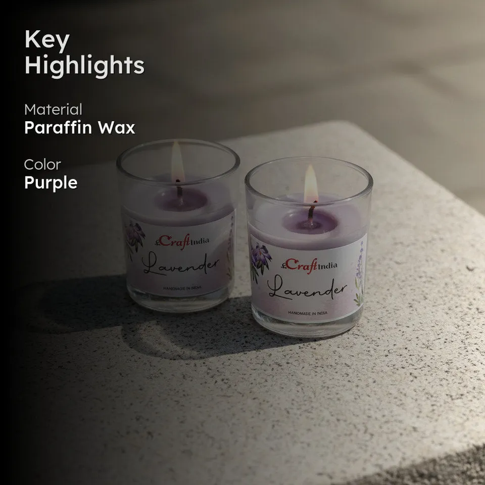 Seema Lavender Scented Candle - Set Of Two media 2